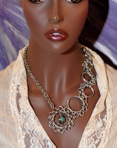Clockwork Asymmetric Necklace