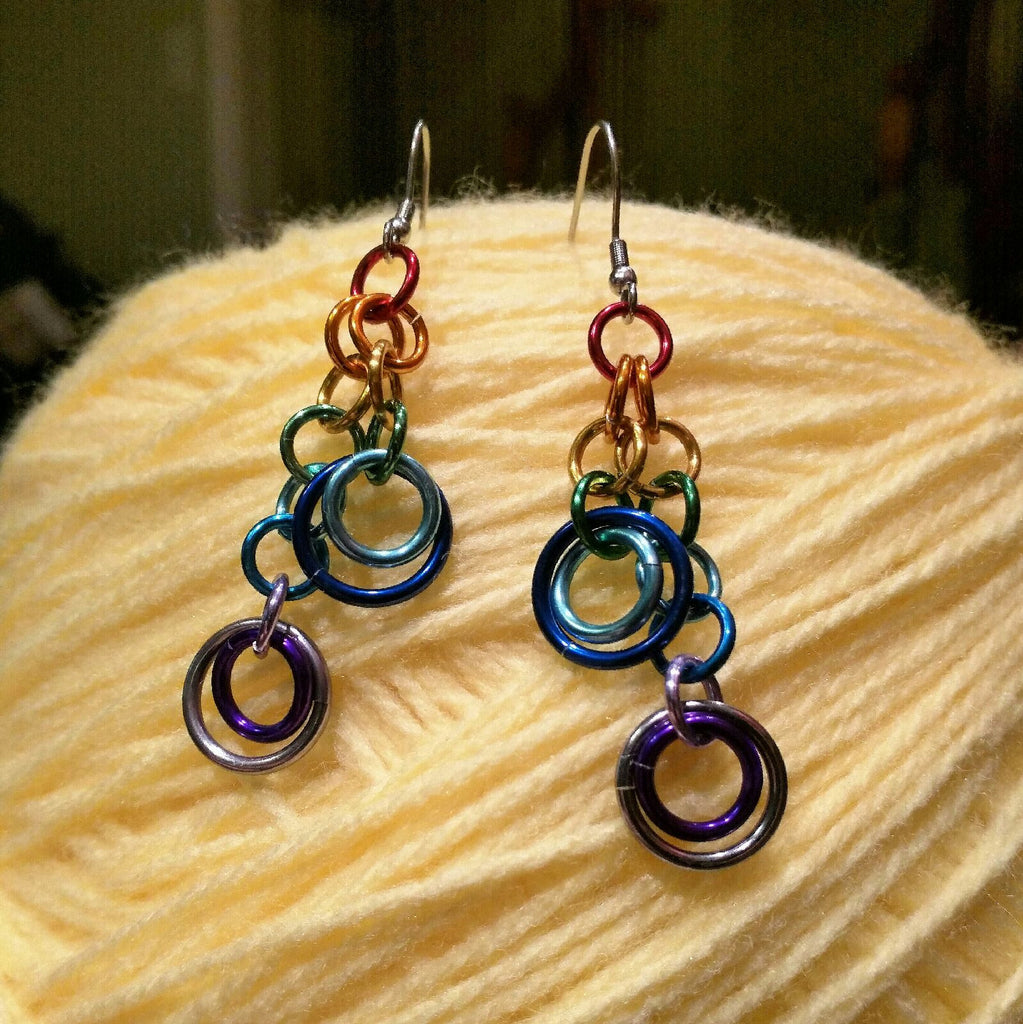 Rainbowfall earrings